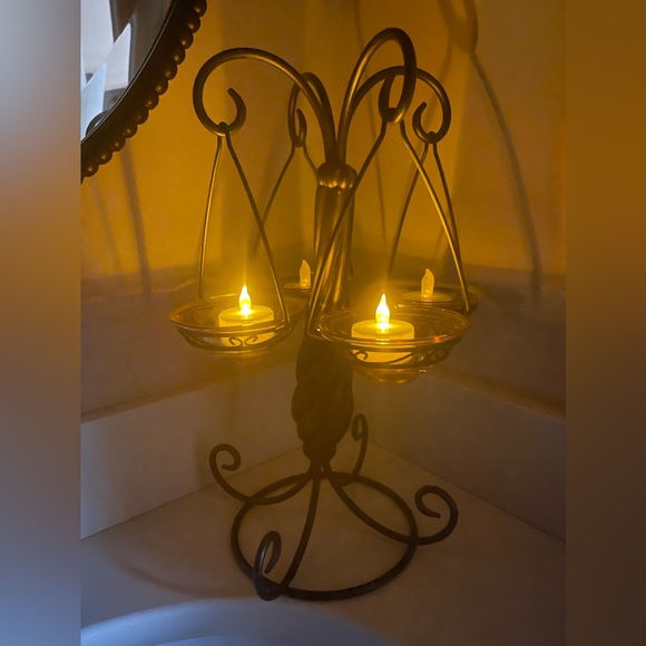 PartyLite Boho Global Fusion Tealight Tree candle holder 14.5”T Fairy Luminary - Picture 7 of 16